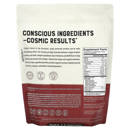 Live Conscious, Organic Protein, Cosmic Cacao, 1.07 lb (484 g)