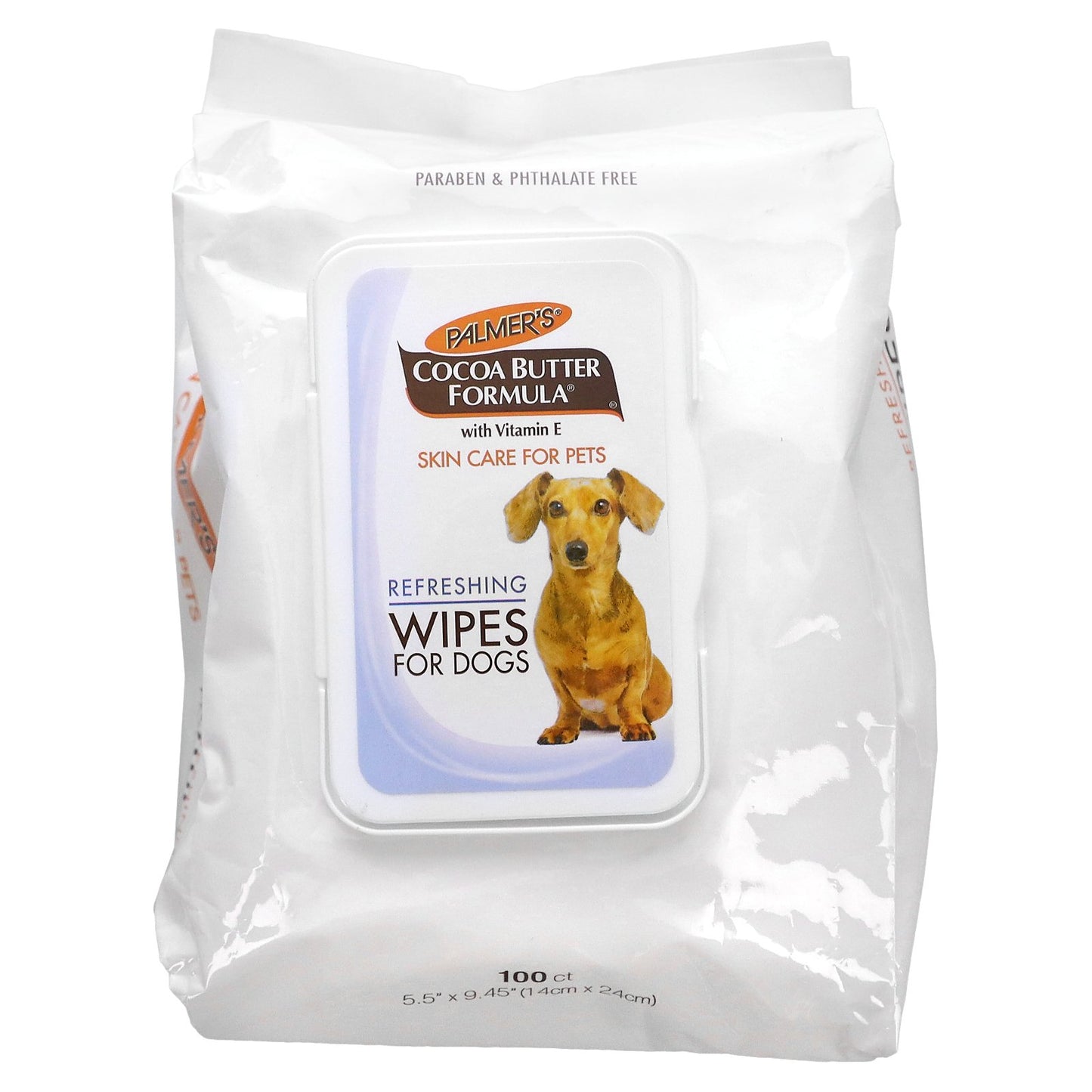 Palmer's for Pets, Coconut Butter Formula with Vitamin E, Refreshing Wipes For Dogs, 100 Wipes