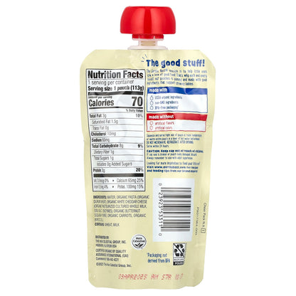 Earth's Best, Organic Pasta + Veggie Puree, Ages 9+ Months, Mac & Cheese With Veggies, 4 oz (113 g)
