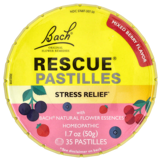 Bach, Rescue® Pastilles, Stress Relief, Mixed Berry, 35 Pastilles, 1.7 oz (50 g)