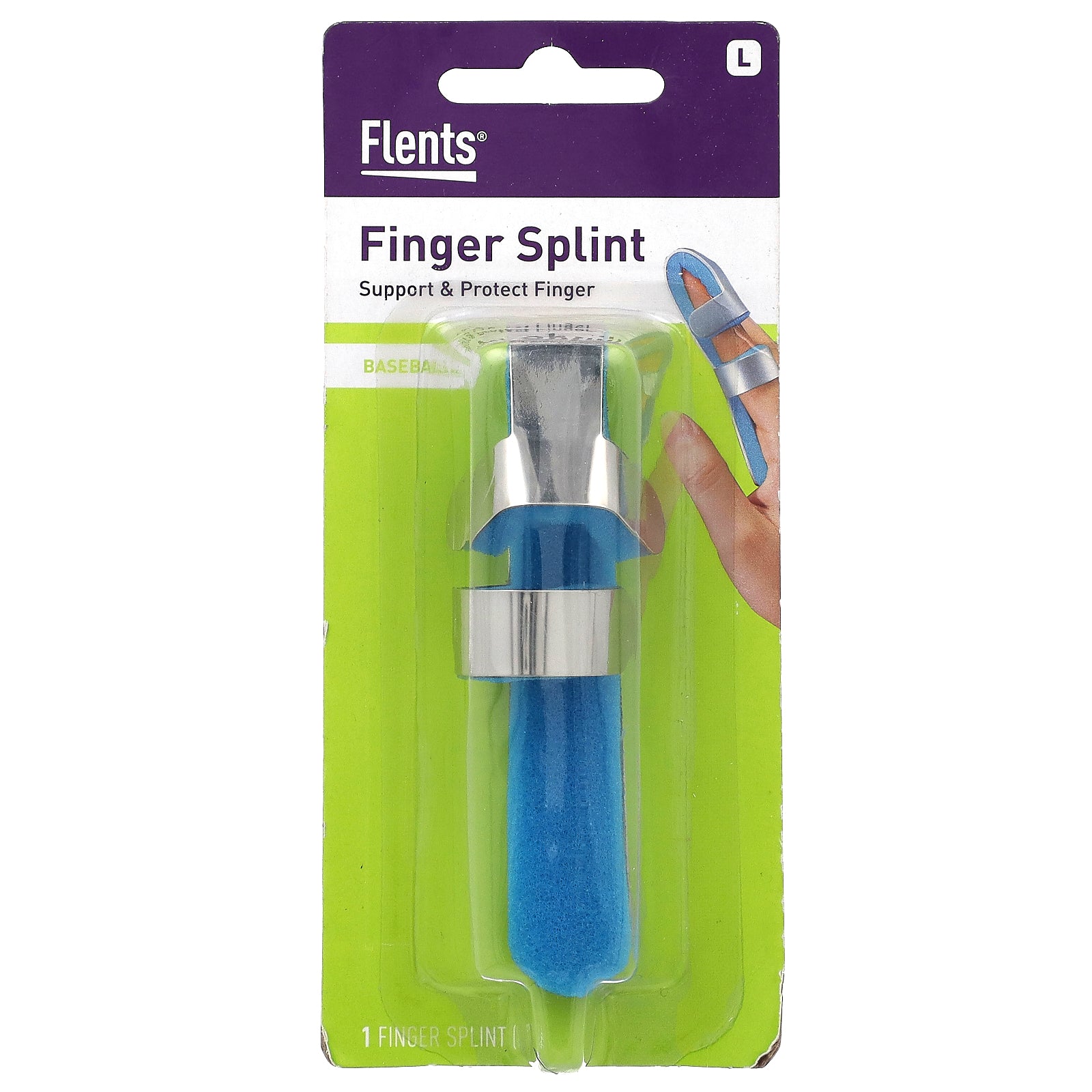 Flents, Baseball Finger Splint, Large , 1 Count