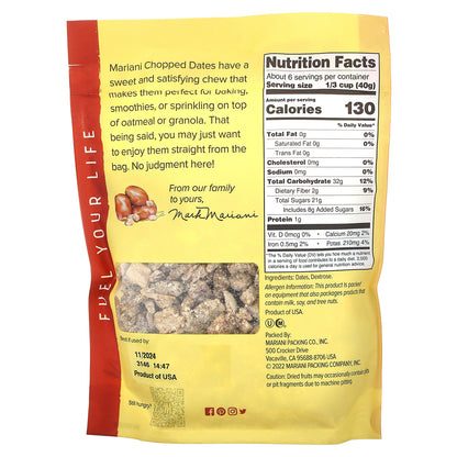 Mariani Dried Fruit, Chopped Dates, 8 oz (227 g)