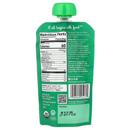 Love Child Organics, Nature's Path, Organic Baby Puree, 6 Months+, Apples, Spinach, Kiwi, Broccoli, 4 oz (113 g)