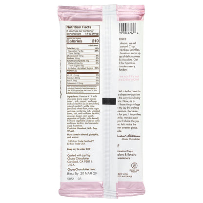 Chuao Chocolatier, Milk Chocolate Bar, Sprinkle Dreams™, 2.8 oz (80 g)