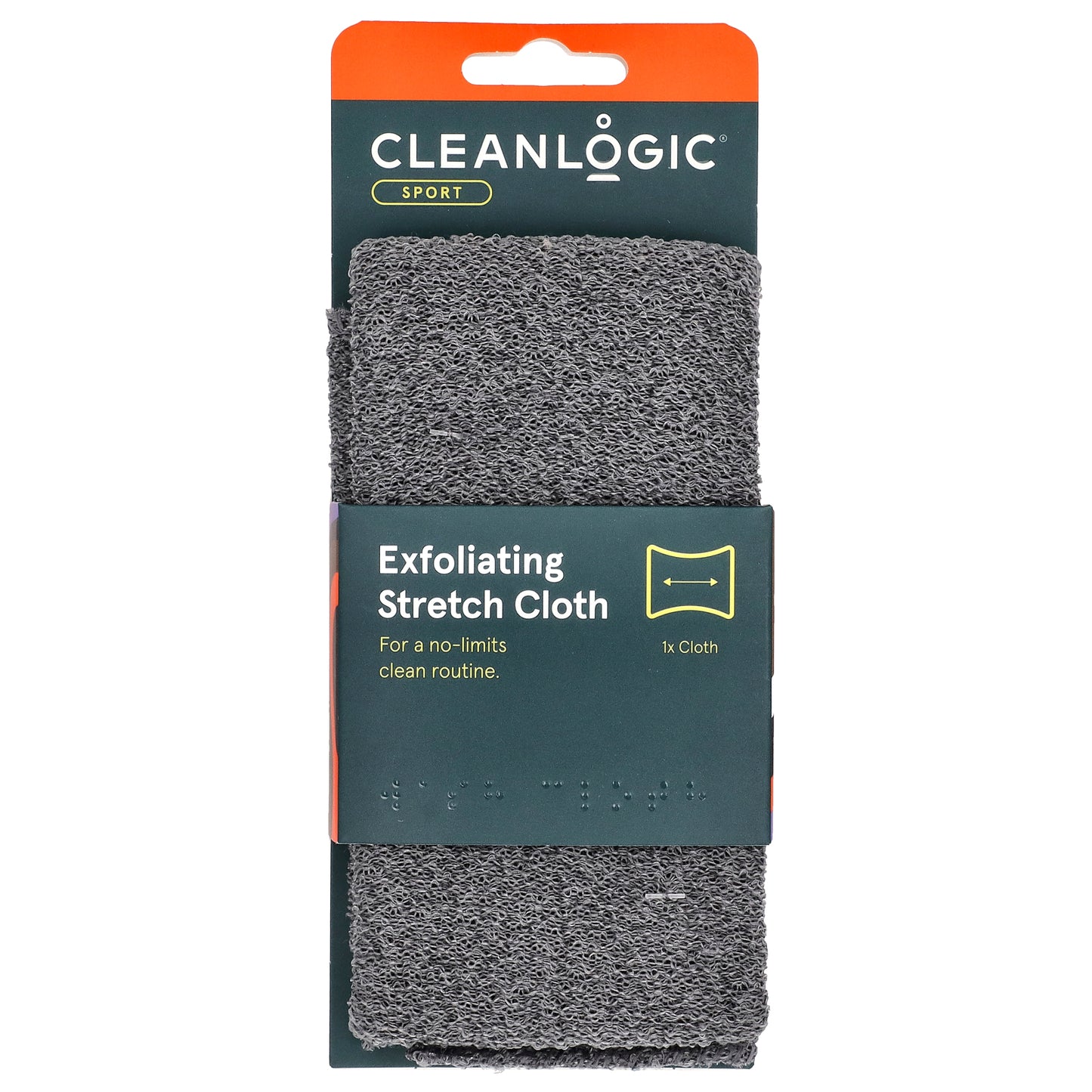 CleanLogic, Sport, Exfoliating Stretch Cloth, 1 Count