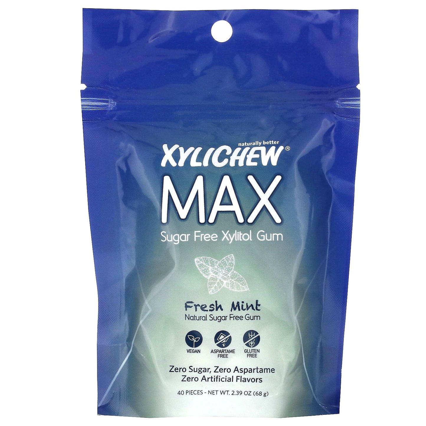 XyliDENT, Xylichew, Max, Fresh Mint, 40 Pieces, 2.39 oz (68 g)