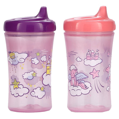 NUK, Hide 'n Seek, Hard Spout Cups, 9+ Months, Pink, 2 Cups, 10 oz (300 ml) Each