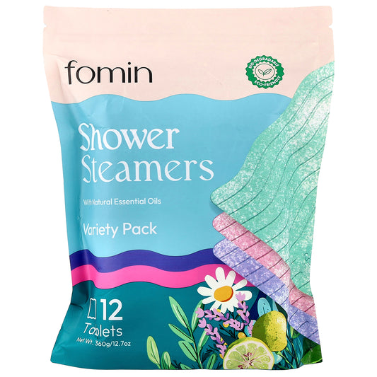 fomin, Shower Steamers, Variety Pack, 12 Tablets