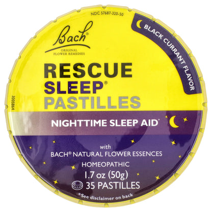 Bach, Rescue Sleep® Pastilles, Black Currant, 35 Pastilles, 1.7 oz (50 g)