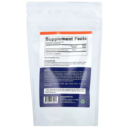 Vitamatic, Hyaluronic Acid Powder, Unflavored, 3.5 oz (100 g)