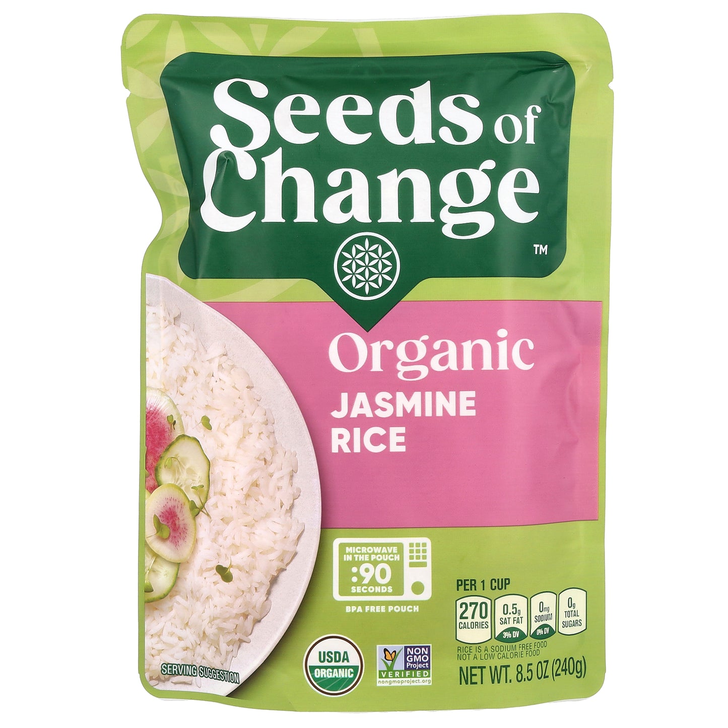 Seeds of Change, Organic Jasmine Rice, 8.5 oz (240 g)