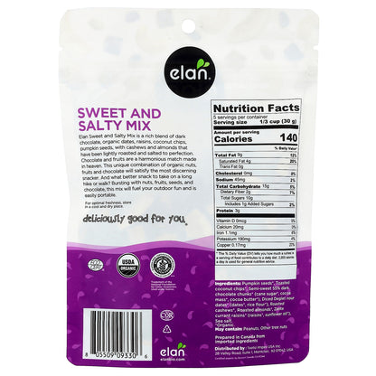 Elan, Organic Sweet and Salty Mix With Dark Chocolate, 5.3 oz (150 g)