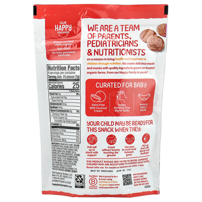 Happy Family Organics, Happy Baby, Organic Fruit & Veggie Creamies, Crawling Baby, Strawberry, Butternut Squash & Banana, 1 oz (28 g)