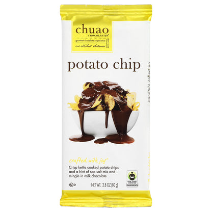 Chuao Chocolatier, Milk Chocolate Bar, Potato Chip, 2.8 oz (80 g)