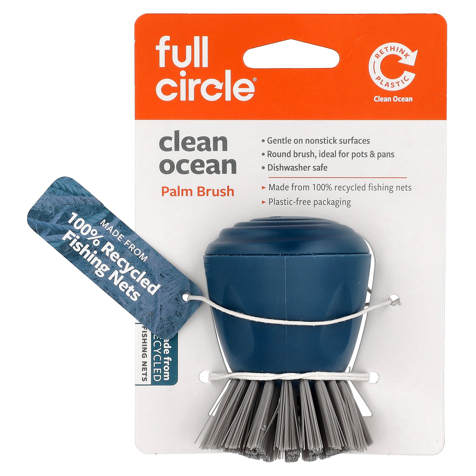 Full Circle, Clean Ocean Palm Brush, 1 Count