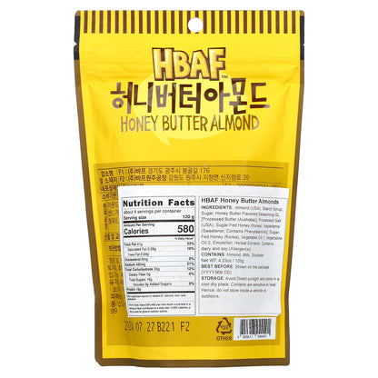 HBAF, Honey Butter Almond, 4.23 oz (120 g)