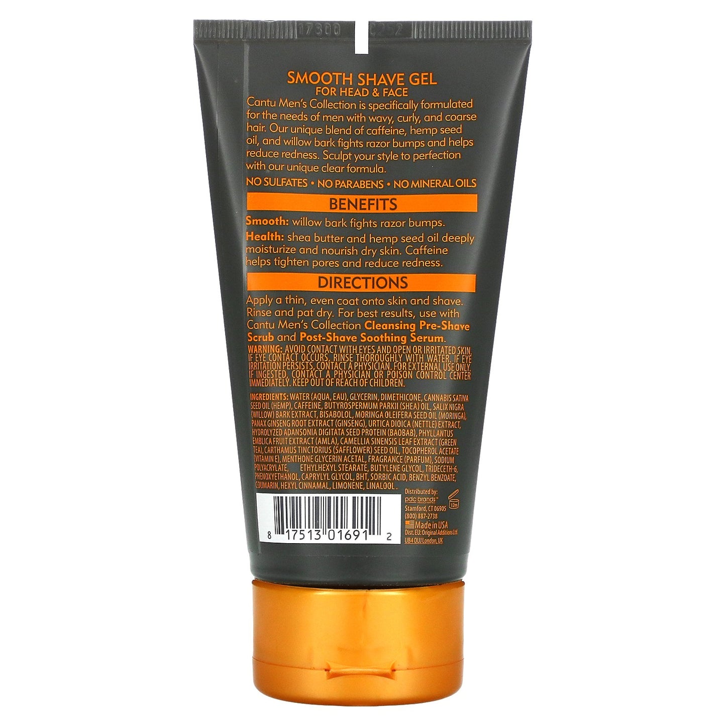 Cantu, Men's Collection, Shea Butter Smooth Shave Gel, 5 oz (142 g)