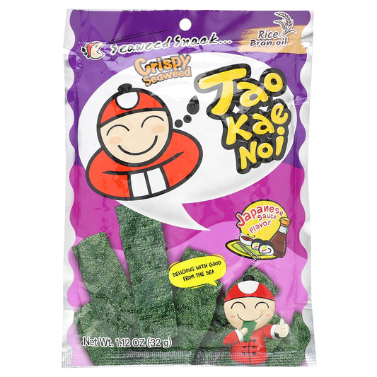 Tao Kae Noi, Crispy Seaweed Snack, Japanese Sauce, 1.12 oz (32 g)