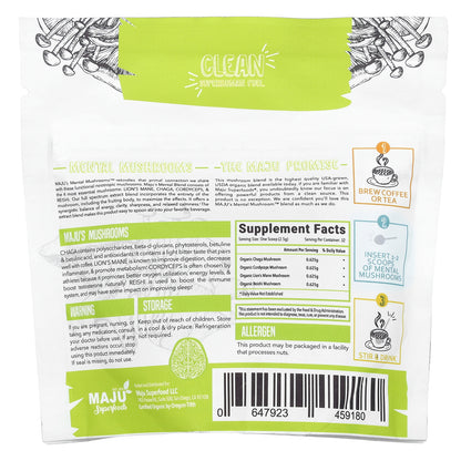 Maju Superfoods, Maju's Mental Mushrooms™, 2.82 oz (80 g)