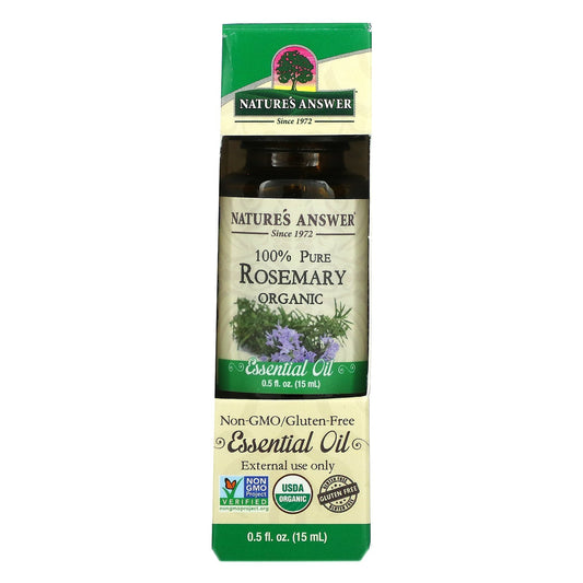 Nature's Answer, 100% Pure Organic Essential Oil, Rosemary, 0.5 fl oz (15 ml)