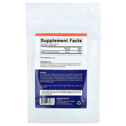 Vitamatic, Vitamin B1 Powder, Unflavored, 3.5 oz (100 g)