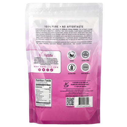 DURELIFE, Organic Stevia Extract Powder, 8 oz (226 g)