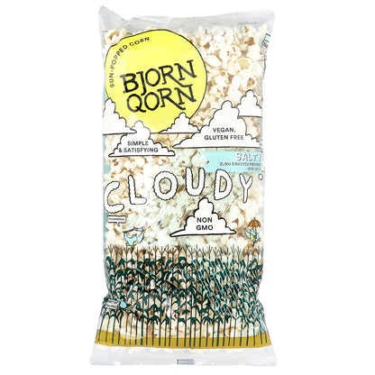 BjornQorn, Sun-Popped Corn, Cloudy Salty, 3 oz (85 g)