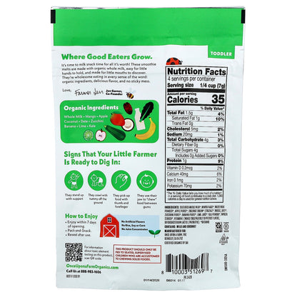 Once Upon A Farm, Organic Smoothie Melts, Toddler, Tropical Greens, 1 oz (28 g)