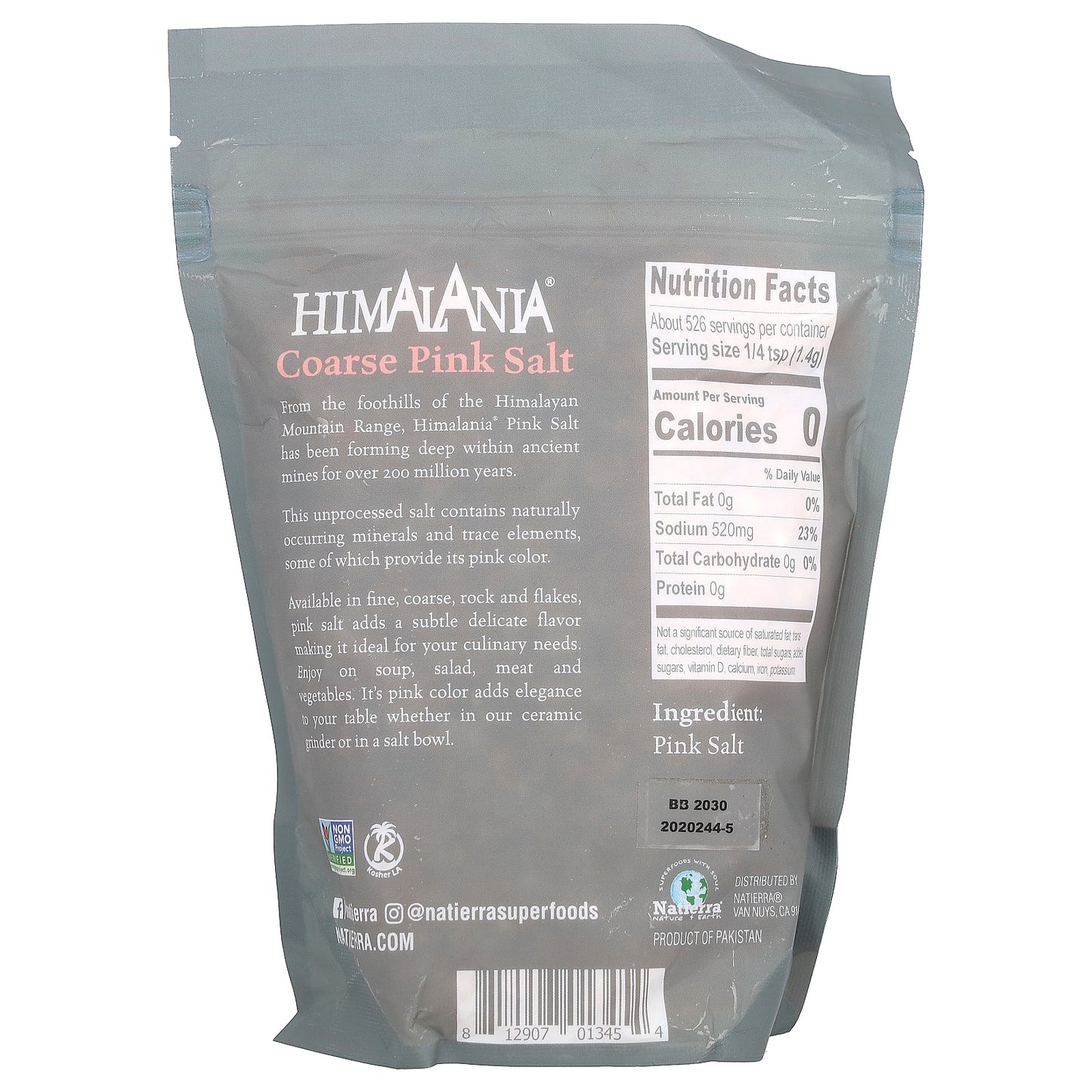 Himalania, Himalayan Pink Salt, Coarse, 26 oz (737 g)