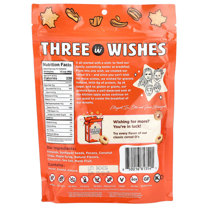 Three Wishes, Grain Free Granola, Maple Pecan, 8 oz (227 g)