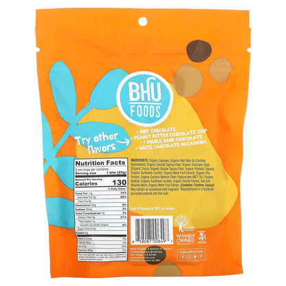 BHU Foods, Protein Bites, Chocolate Chip Cookie Dough, 6 Bites, 0.88 oz (25 g) Each