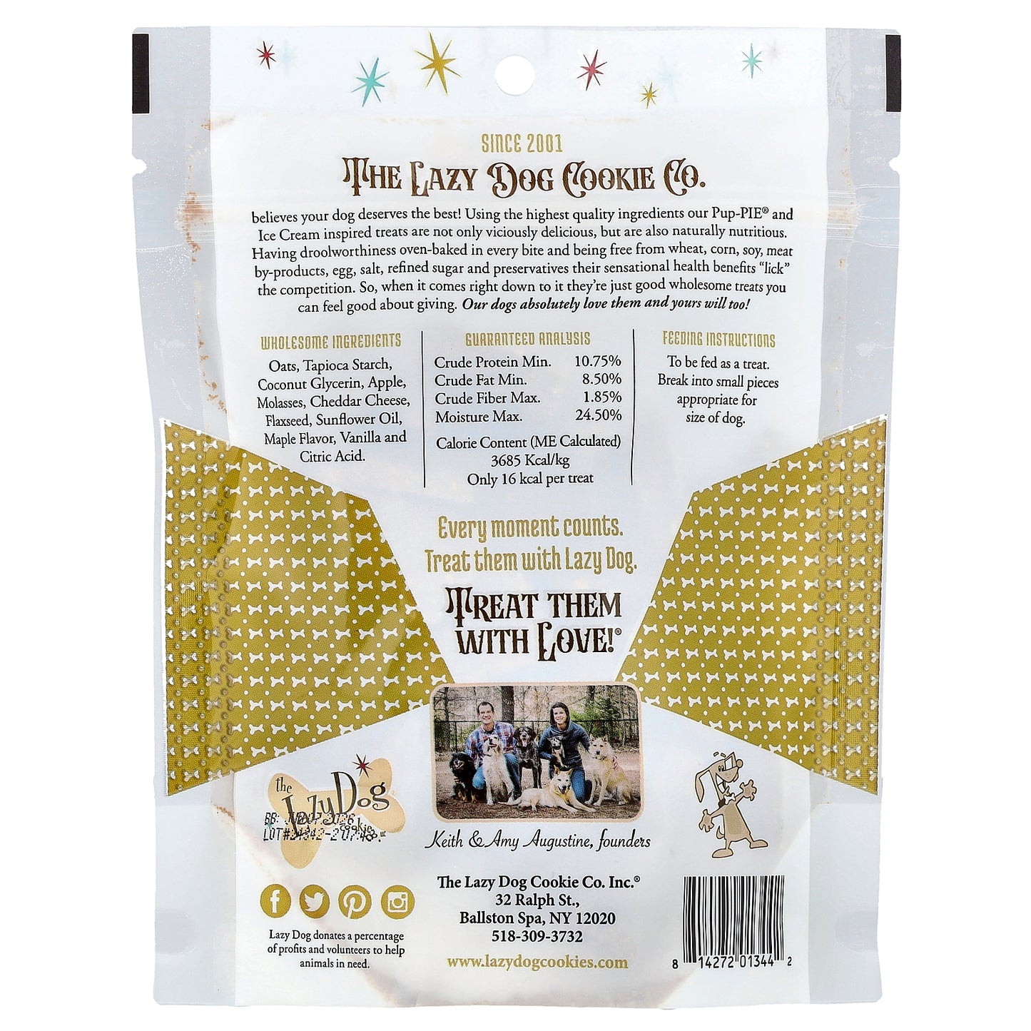 Lazy Dog Cookie, Pup-Pie® & Ice Cream, Treats For Dogs, Apple Cheddar Slice Swirled with Maple Vanilla Scoop, 5 oz (142 g)