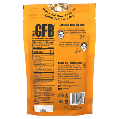 The GFB, Gluten Free Bites, Dark Chocolate + Hazelnut, 4 oz (113 g)