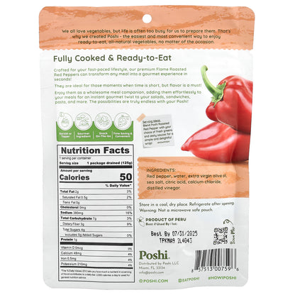 Poshi, Easy Chef, Red Peppers With Extra Virgin Olive Oil, 5.4 oz (152 g)