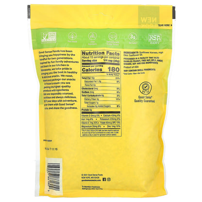 Good Sense, Sunflower Kernels, No Salt, Roasted, 16 oz (454 g)