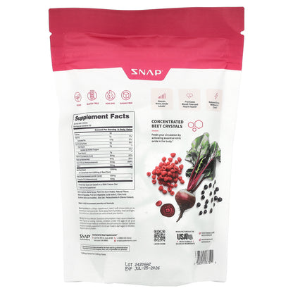 Snap Supplements, Nitric Oxide Beet Soft Chews, Sugar Free, Mixed Berry, 60 Soft Chews