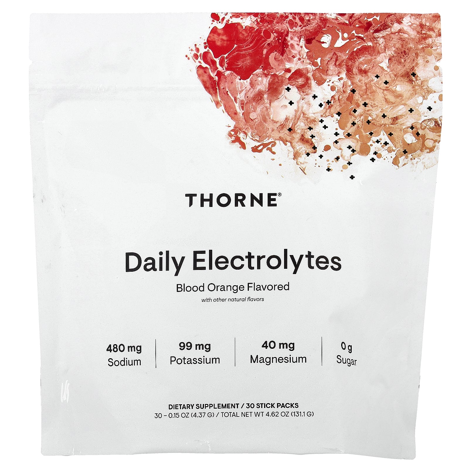 Thorne, Daily Electrolytes, Blood Orange, 30 Stick Packs, 0.15 oz (4.37 g) Each