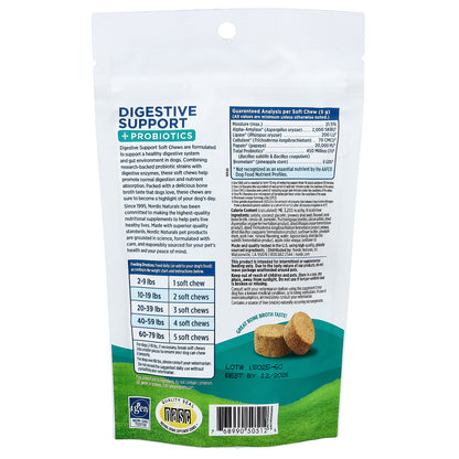 Nordic Naturals, Digestive Support + Probiotics, For Dogs, Bone Broth, 30 Soft Chews, 5.29 oz (150 g)
