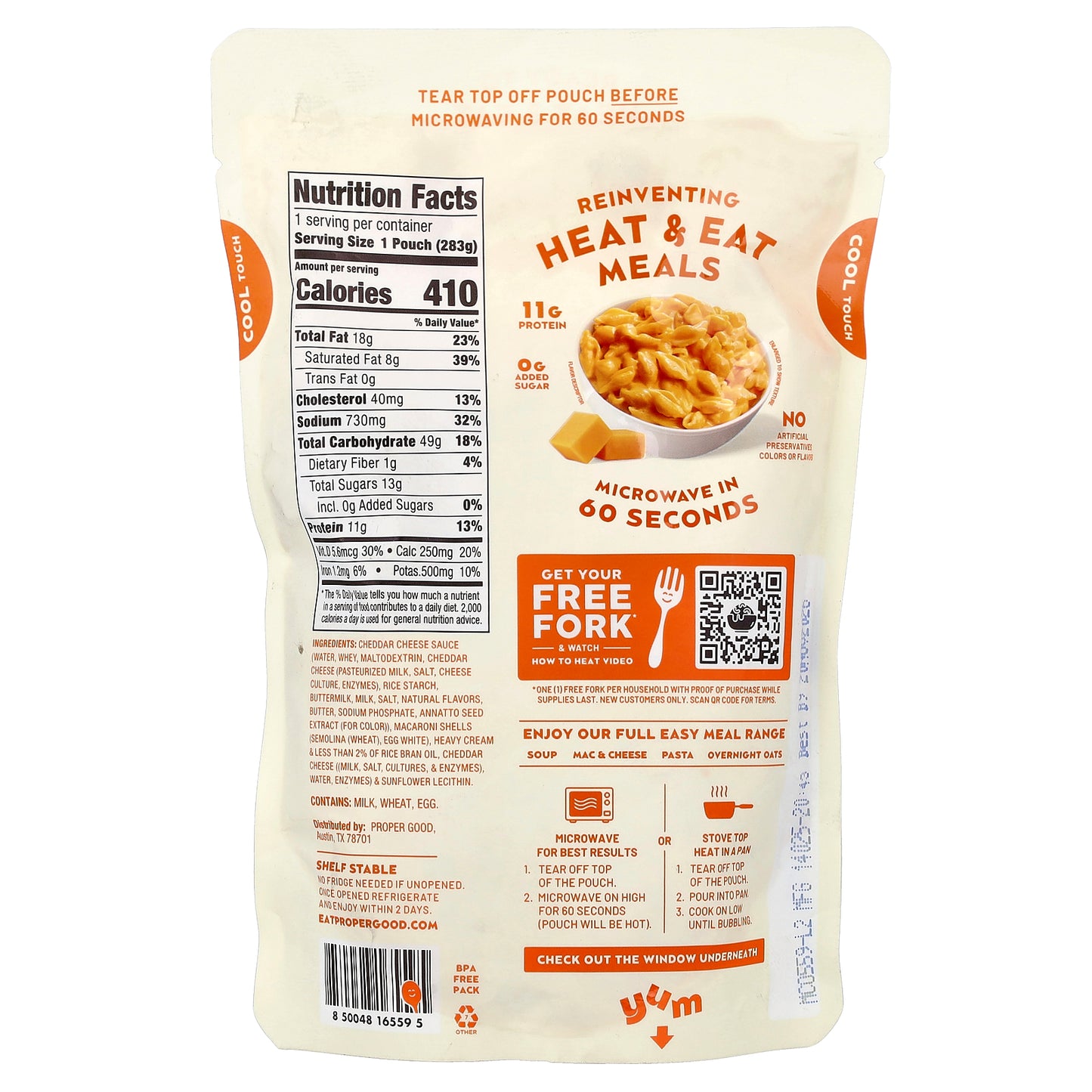 Proper Good, Mac & Cheese, Original Cheddar, 10 oz (283 g)