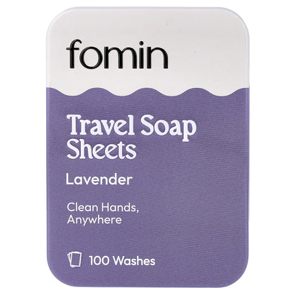 fomin, Travel Soap Sheets, Lavender, 100 Sheets