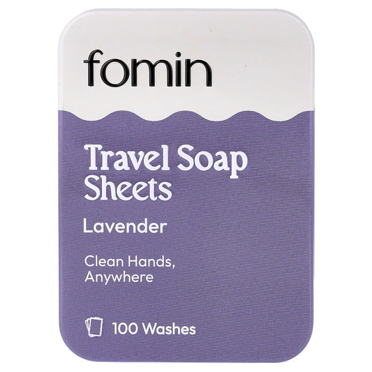 fomin, Travel Soap Sheets, Lavender, 100 Sheets