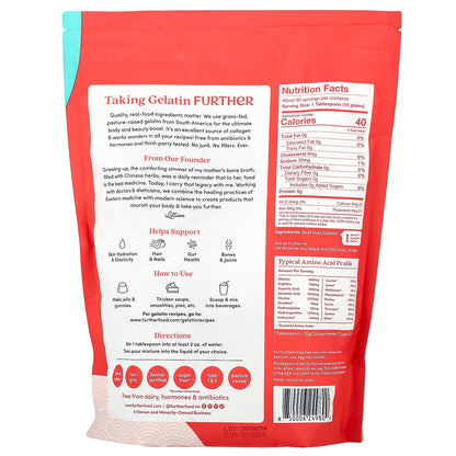 Further Food, Grass-Fed Gelatin Powder, Unflavored, 31.74 oz (900 g)