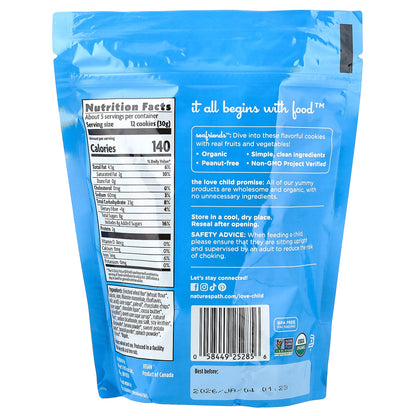 Love Child Organics, Nature's Path, Sea Friends™, Chocolate Chip Cookies, 4.9 oz (140 g)