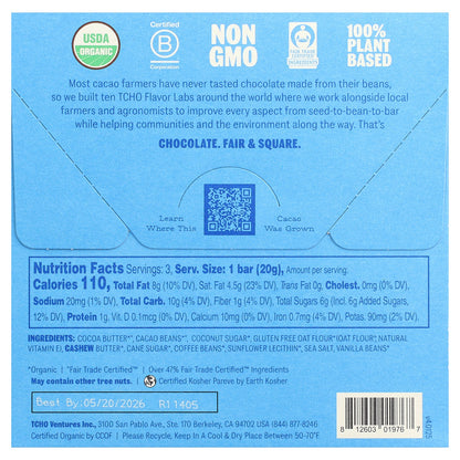 TCHO, Choco Latte, Milk Chocolate with Coffee, 47% Cacao, 3 Bars, 0.70 oz Each