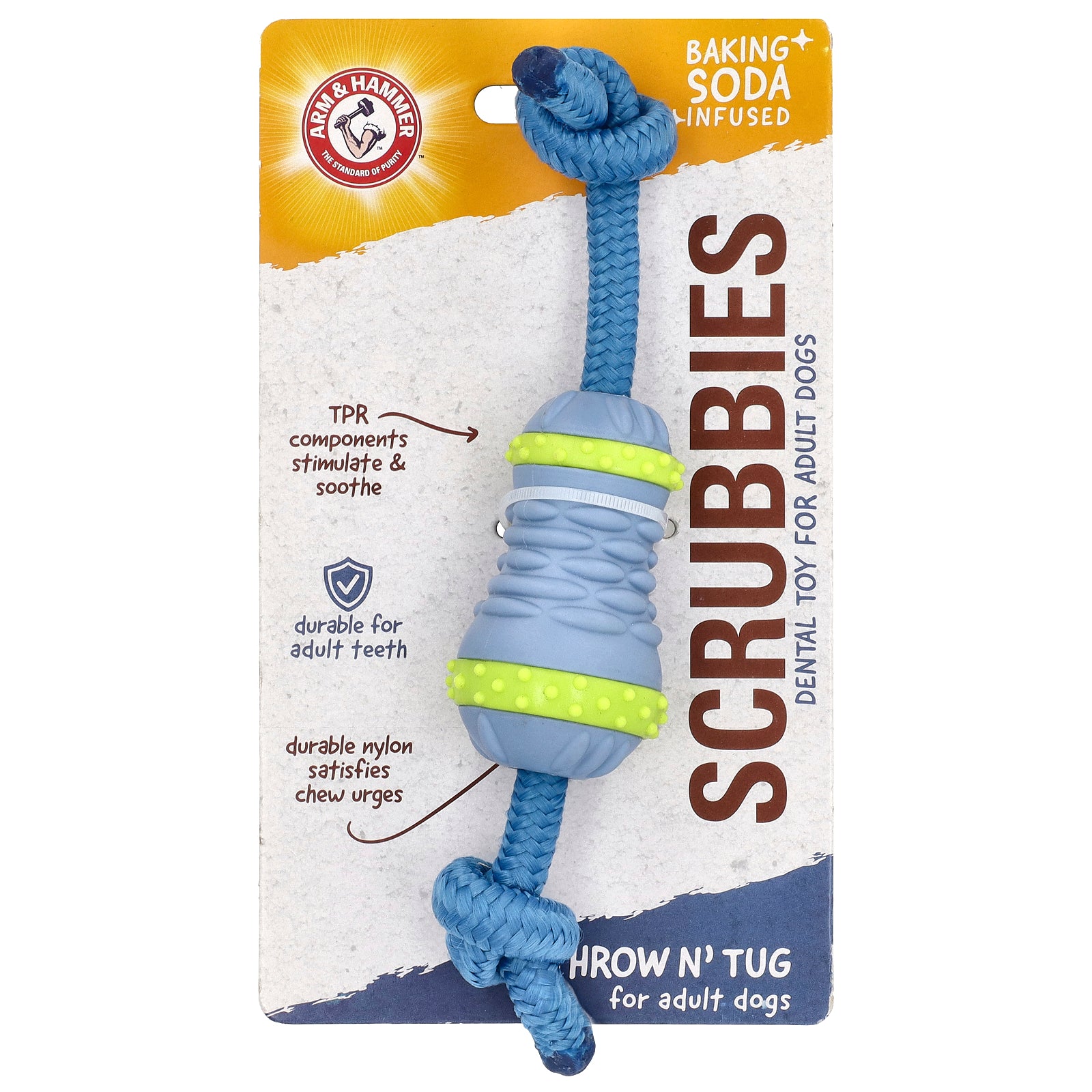 Arm & Hammer, Scrubbies, Dental Toy For Adult Dogs, 1 Toy