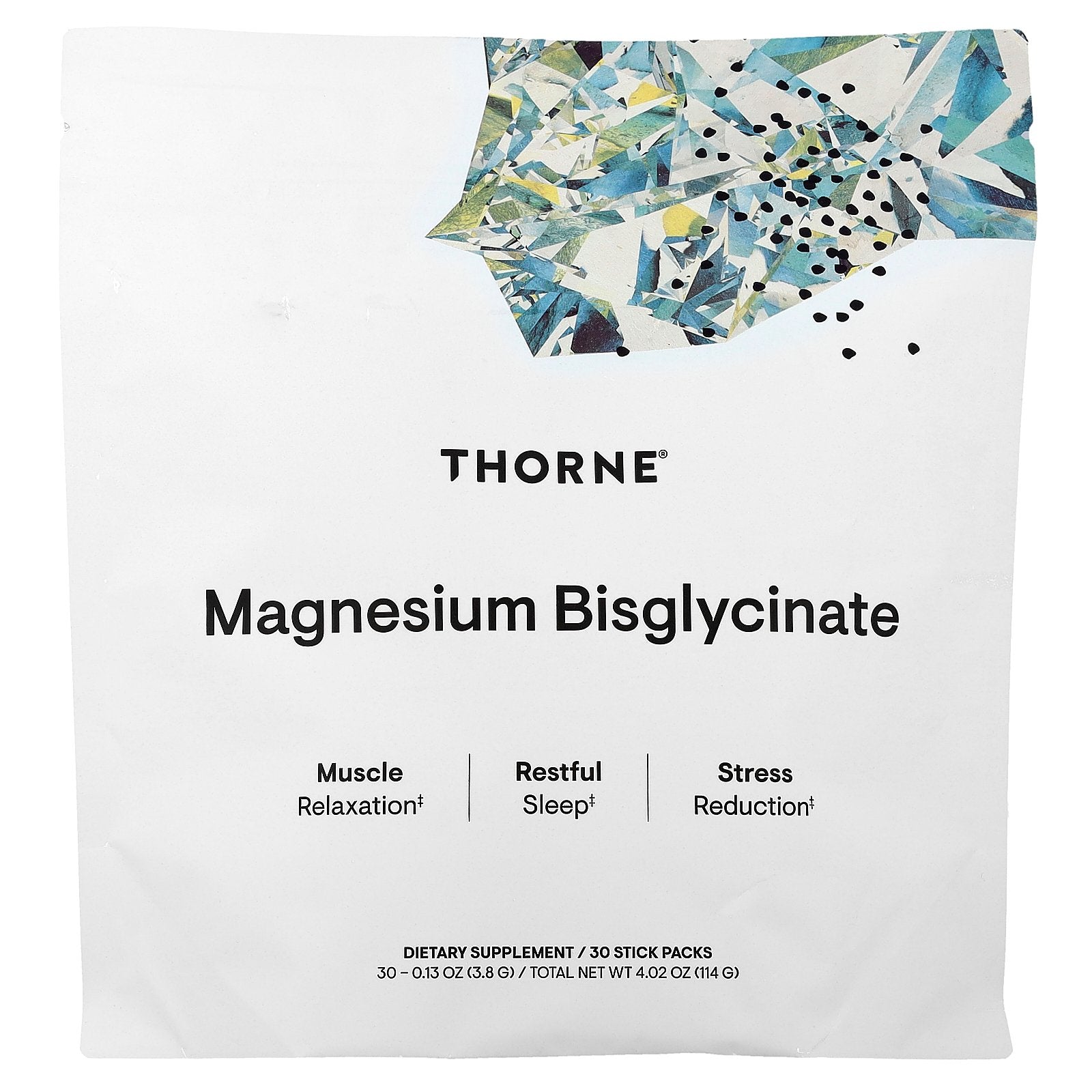 Thorne, Magnesium Bisglycinate, 30 Stick Packs, 0.13 oz (3.8 g) Each