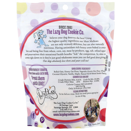 Lazy Dog Cookie, Mutt Mallows®, Treats For Dogs, Maple Bacon Kissies™, 5 oz (141.74 g)