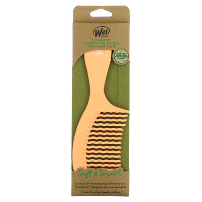 Wet Brush, Go Green Coconut Oil Infused Treatment Comb, Soft & Smooth, 1 Brush