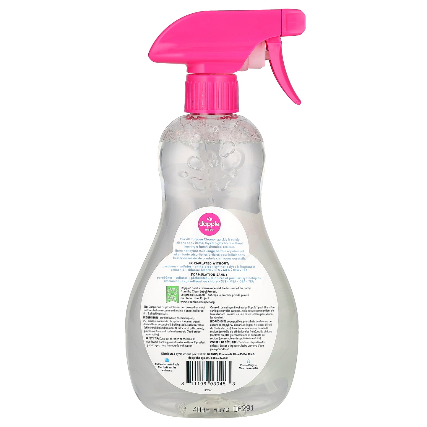 Dapple Baby, All Purpose Cleaner, Fragrance Free, 16.9 fl oz (500 ml)