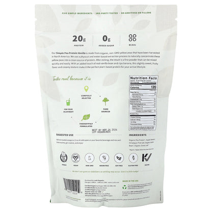 Sprout Living, Simple Pea Protein, Vanilla, 1 lb (454 g)